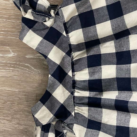 Baby Gap Gingham navy and white 2 piece set 0-3 - Picture 4 of 5